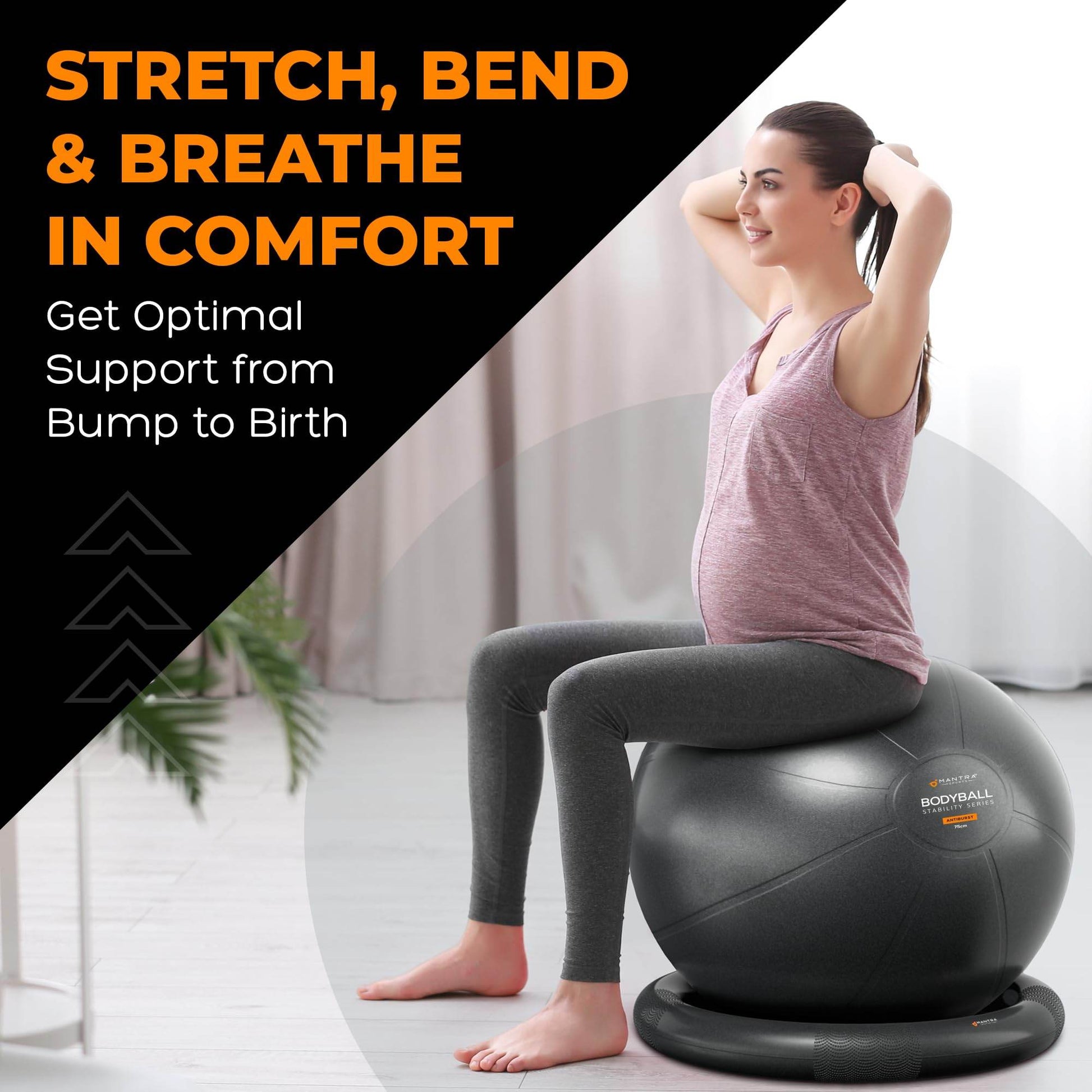 Yoga Ball Chair Exercise Ball Chair for Office with Base, Yoga Ball for Pregnancy Ball Stability Ball & Birth Ball for Labor, Swiss Ball Gym Ball for Exercising, Workout Ball Fitness Ball for Desk - zenfulharmony.com