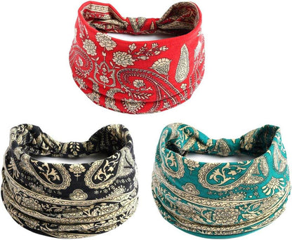 K-Elewon 3 Pack Women Wide Elastic Head Wrap Headband Sports yoga Hair Band - zenfulharmony.com