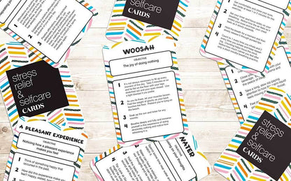 Allura & Arcia 52 Stress Less & Self Care Cards - Mindfulness & Meditation Exercises - Anxiety Relief & Relaxation - zenfulharmony.com