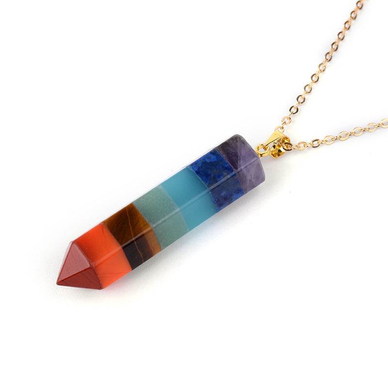 Seven chakra hexagonal Pendant - zenfulharmony.com