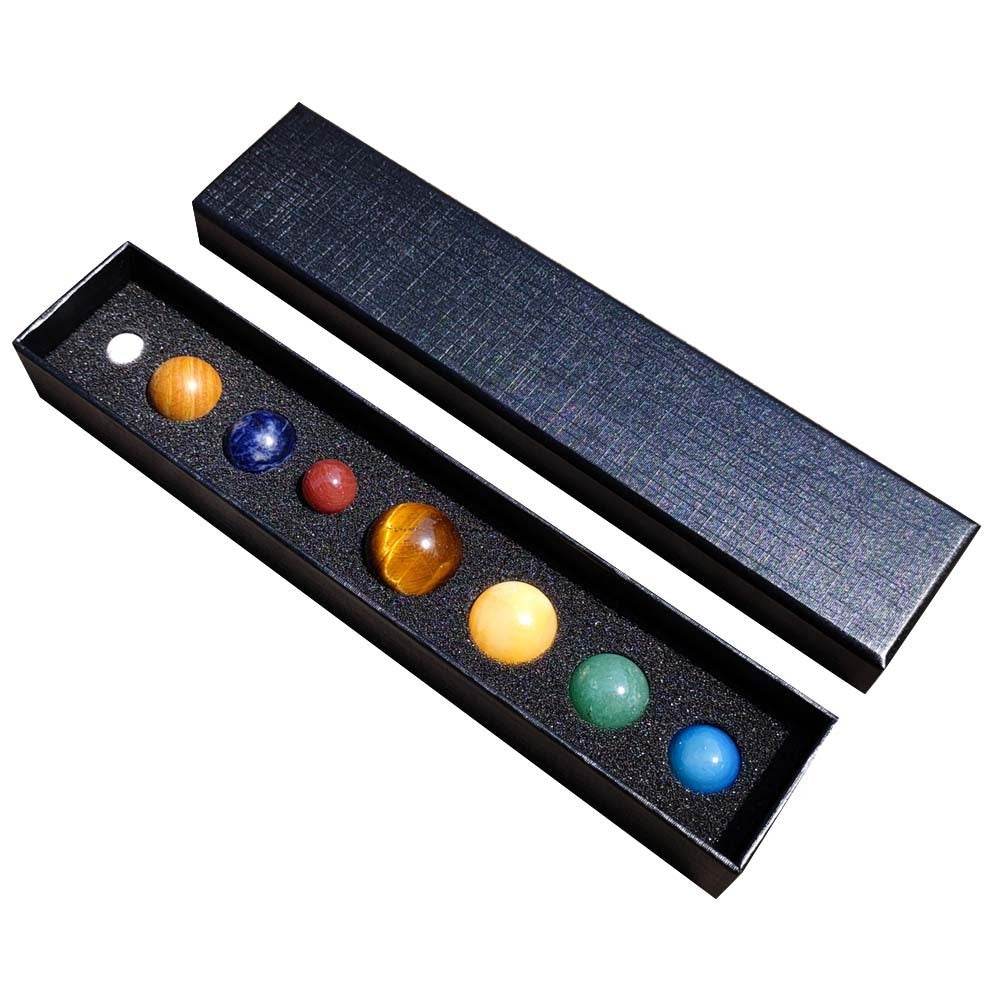 Natural Stone Solar System Eight Planets Jade Ball Teaching Cognitive Ornaments - zenfulharmony.com