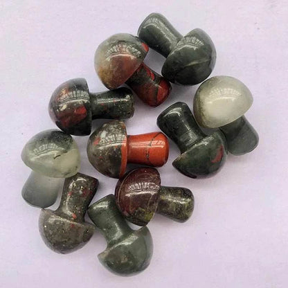 10 pcs Mini Mushroom Figurine Garden Decoration crystal Mineral Craft Natural Stone Healing specimen , meditation Home Decor - zenfulharmony.com