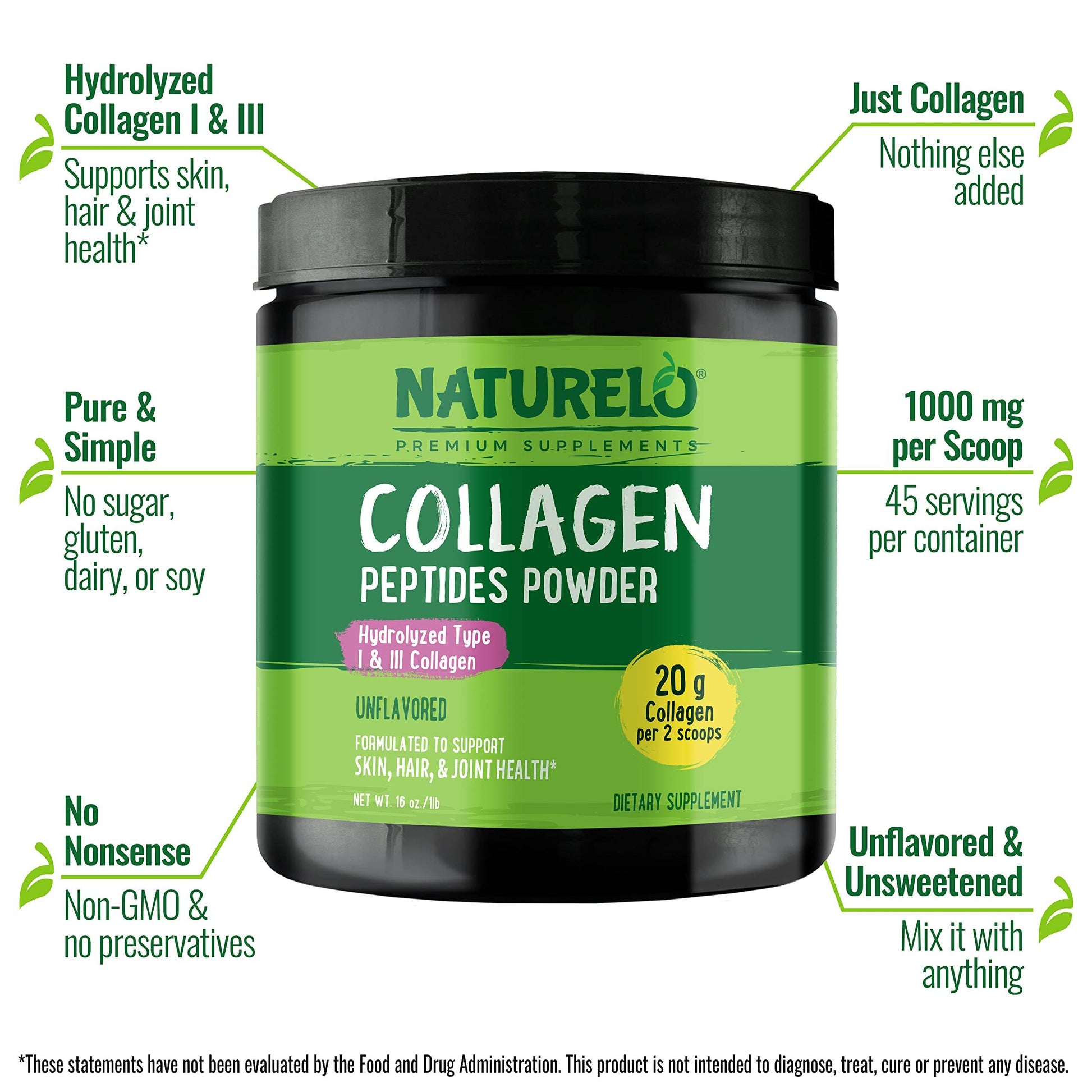 NATURELO Whole Food Beauty Multivitamin, 60 Count Collagen Peptide Powder, 45 Servings - zenfulharmony.com
