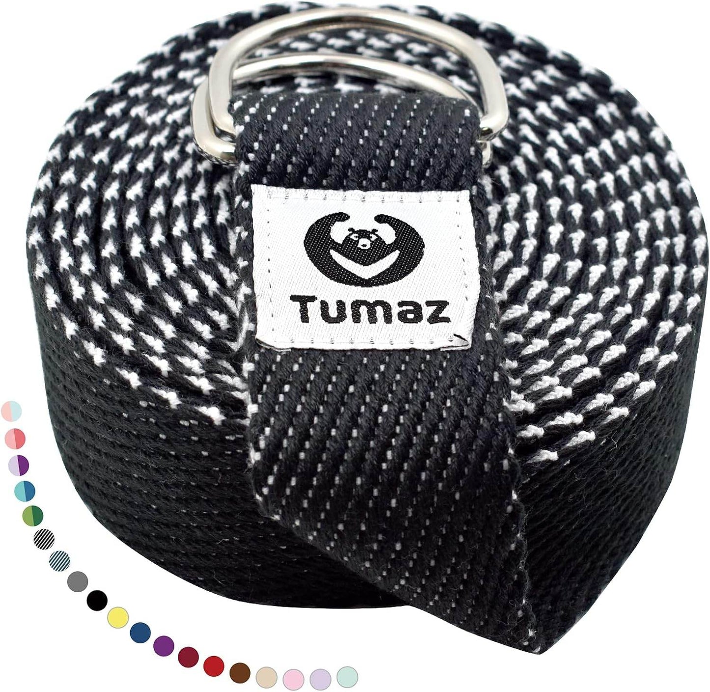 Tumaz Yoga Strap/Stretch Bands [15+ Colors, 6/8/10 Feet Options] with Extra Safe Adjustable D-Ring Buckle, Durable and Comfy Delicate Texture - Best for Daily Stretching, Physical Therapy, Fitness - zenfulharmony.com