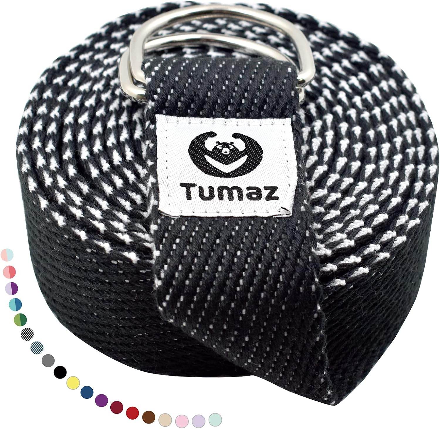 Tumaz Yoga Strap/Stretch Bands [15+ Colors, 6/8/10 Feet Options] with Extra Safe Adjustable D-Ring Buckle, Durable and Comfy Delicate Texture - Best for Daily Stretching, Physical Therapy, Fitness - zenfulharmony.com