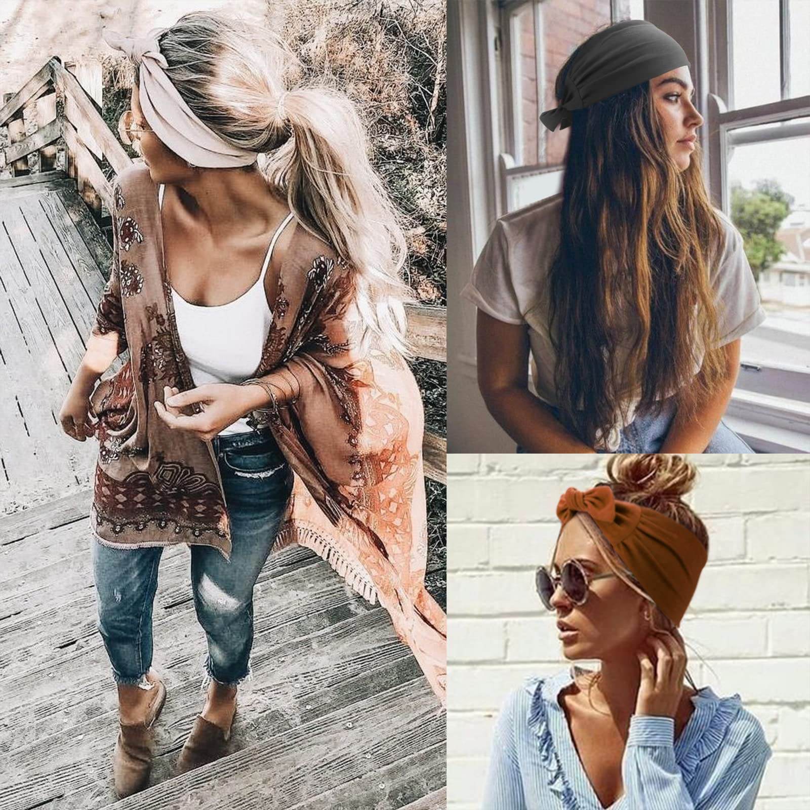 DRESHOW 6 PCS Adjustable Headbands for Women Knotted Headbands Elastic Non-Slip Fashion Hair Bands for Workout Sports Running Yoga - zenfulharmony.com