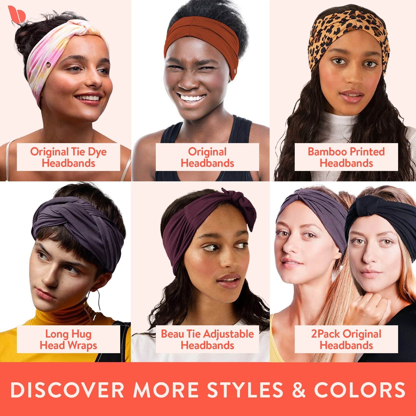 BLOM Non Slip Headbands - Wide Headbands for Women - Yoga Headbands for Women - Workout Headbands for Women - Wear for Fashion, Travel, or Running Multi Style - Gym Wrap - zenfulharmony.com