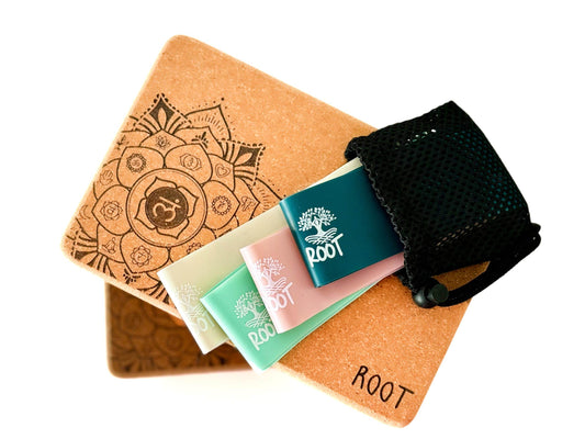 Premium Portuguese Cork Yoga Blocks Plus Resistance Bands| Eco-Friendly Non-Slip Supportive Odorless and Moisture-Proof Better Support Balance & Comfort - zenfulharmony.com