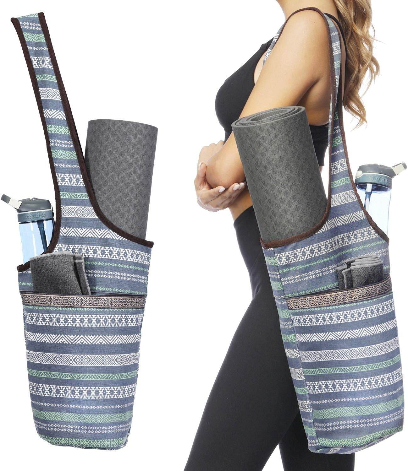 Ewedoos Yoga Mat Bag Yoga Bags with Large Size Pocket and Zipper Pocket, Fit Most Size Mats - zenfulharmony.com