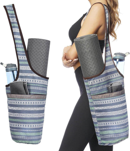 Ewedoos Yoga Mat Bag Yoga Bags with Large Size Pocket and Zipper Pocket, Fit Most Size Mats - zenfulharmony.com