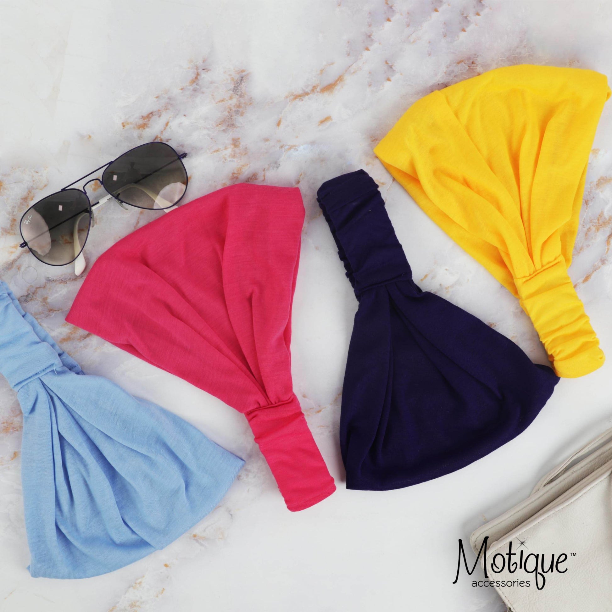 Motique Accessories Tan Wide Cotton Head Band Solid Boho Yoga Style Soft Hairband for Women - zenfulharmony.com