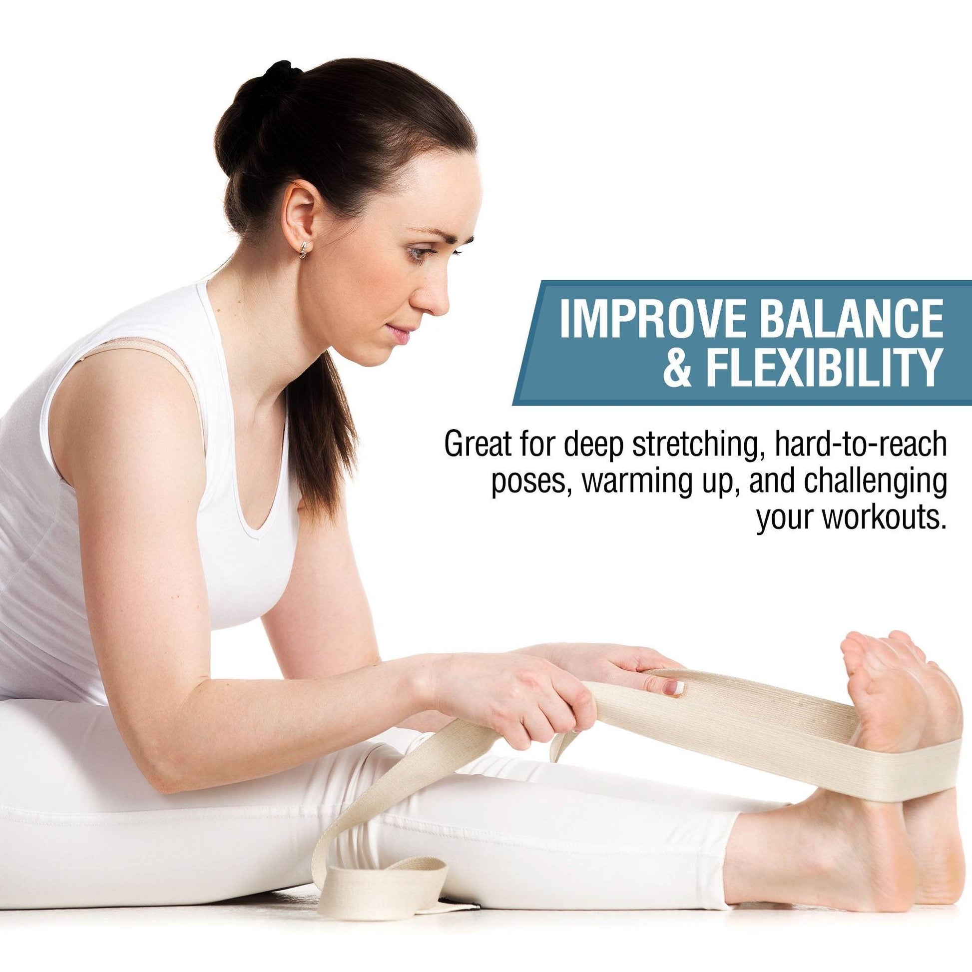 2 PACK Yoga Exercise Adjustable Straps 8Ft | BONUS eBook | with Durable D-Ring For Pilates & Gym Workouts | Hold Poses, Stretch, Improve Flexibility & Maintain Balance - zenfulharmony.com