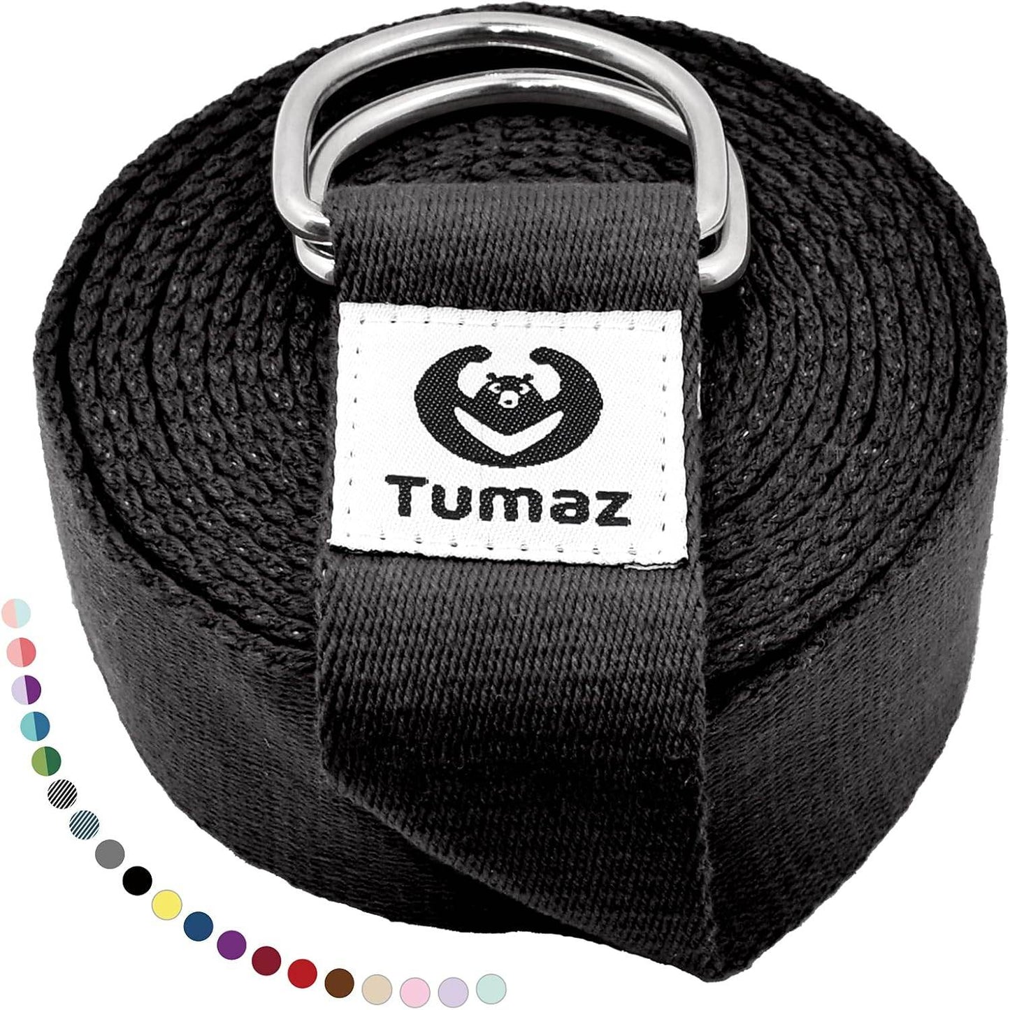 Tumaz Yoga Strap/Stretch Bands [15+ Colors, 6/8/10 Feet Options] with Extra Safe Adjustable D-Ring Buckle, Durable and Comfy Delicate Texture - Best for Daily Stretching, Physical Therapy, Fitness - zenfulharmony.com