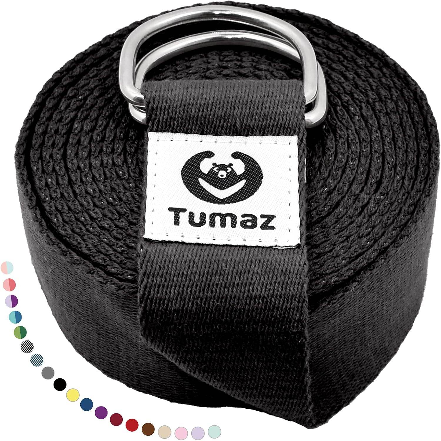 Tumaz Yoga Strap/Stretch Bands [15+ Colors, 6/8/10 Feet Options] with Extra Safe Adjustable D-Ring Buckle, Durable and Comfy Delicate Texture - Best for Daily Stretching, Physical Therapy, Fitness - zenfulharmony.com