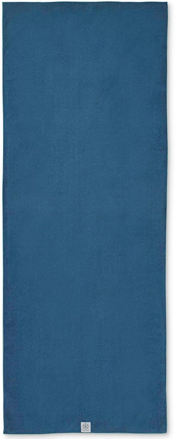 Gaiam Yoga Towel - Mat Sized Active Dry Non Slip Moisture Wicking Sweat Absorbent Microfiber Hot Yoga Towel for Women & Men | Stay-Put Corner Pockets (70" Long x 26" Wide) - zenfulharmony.com