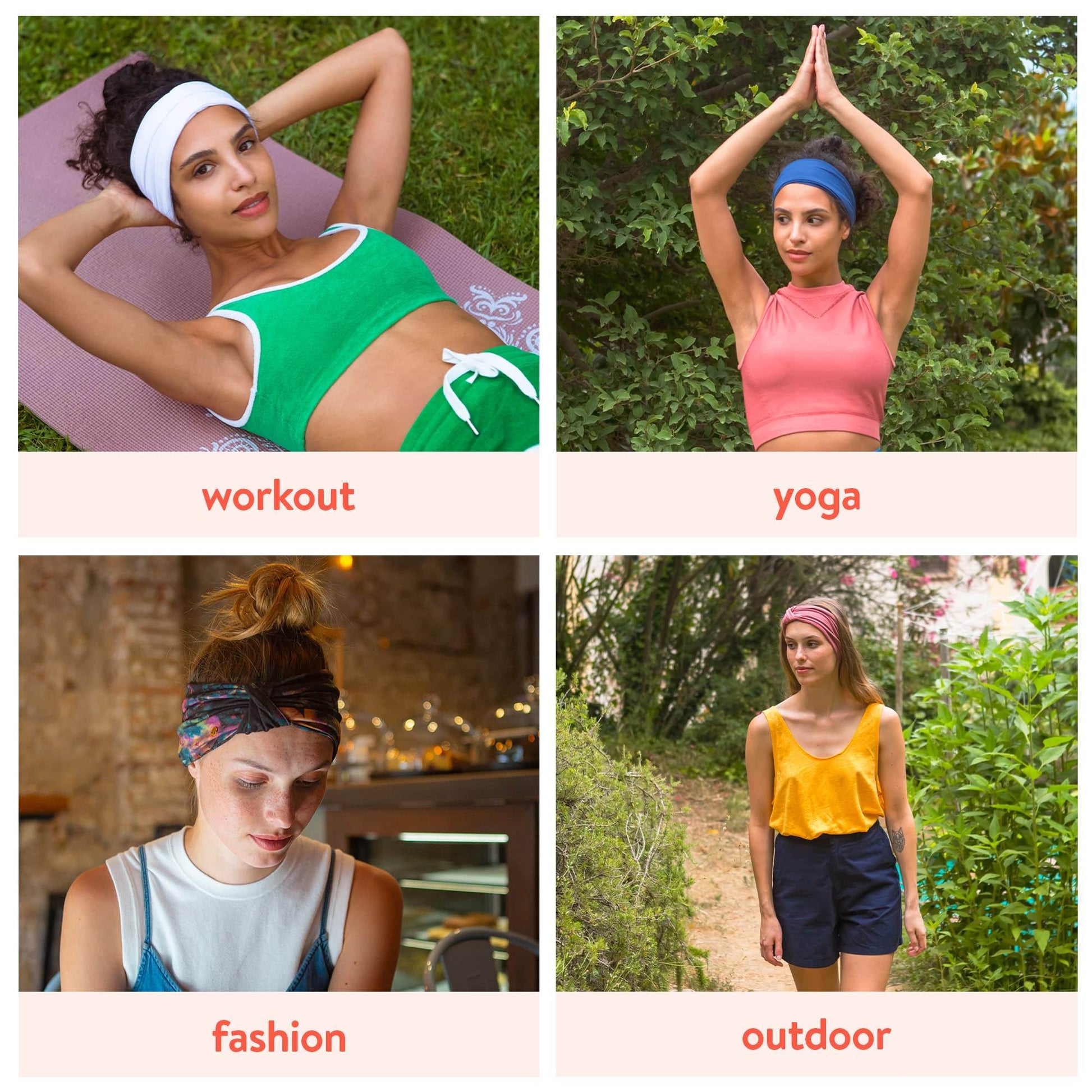 BLOM Non Slip Headbands - Wide Headbands for Women - Yoga Headbands for Women - Workout Headbands for Women - Wear for Fashion, Travel, or Running Multi Style - Gym Wrap - zenfulharmony.com