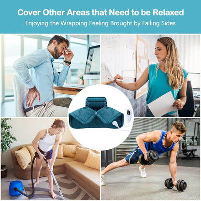 Heating Pad for Neck and Shoulders, NIUONSIX Christmas Gifts for Women Mom Wife Men Dad, Weighted Electric Heating Pad for Back Pain Relief 6 Heat Settings 4 Timers Auto Off, Blue - zenfulharmony.com