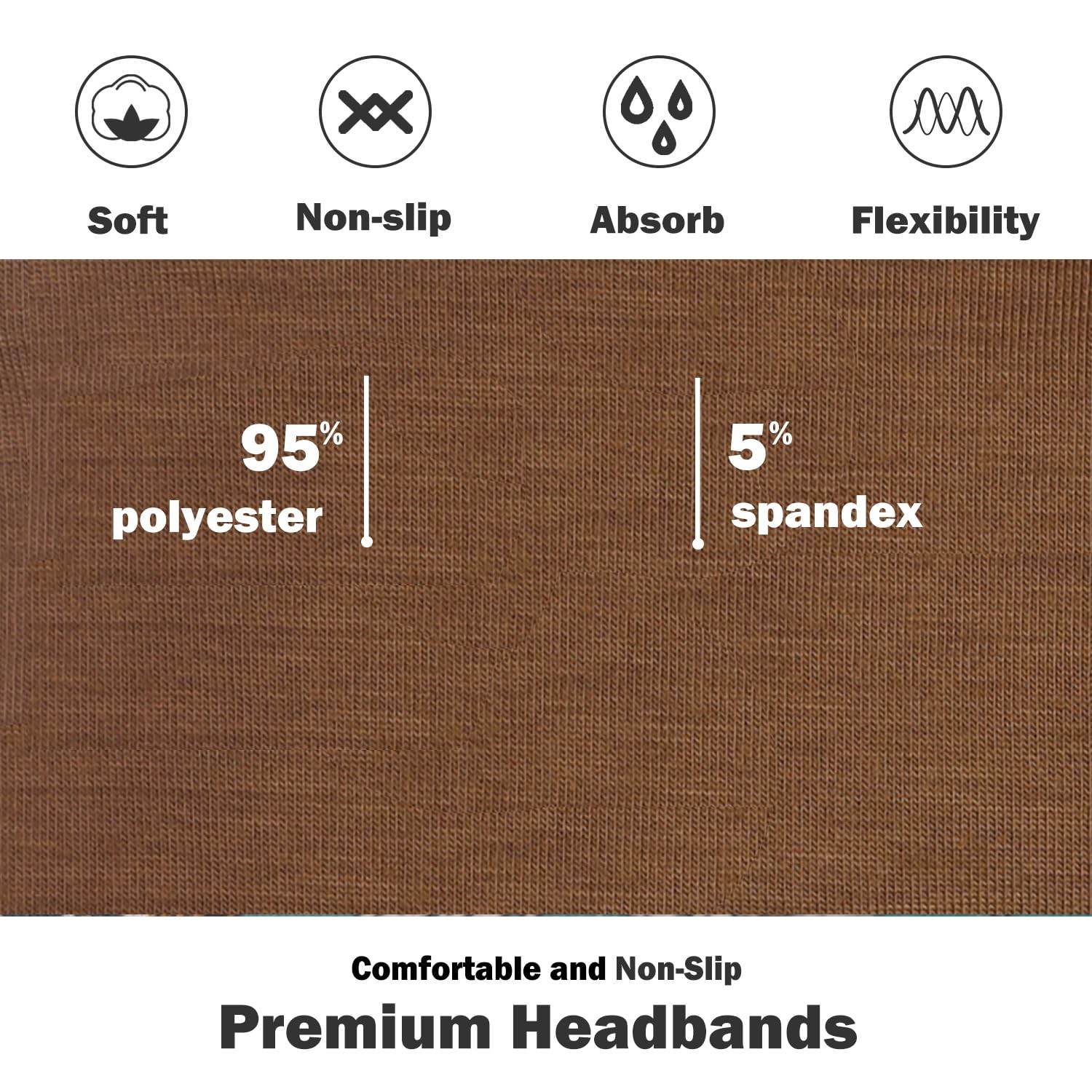 IVARYSS Headbands for Women, Non-Slip, Premium Stretchy Head Bands Hair Accessories,Wear for Yoga, Fashion, Working Out, Travel or Running, 6 Pack, Neutral - zenfulharmony.com