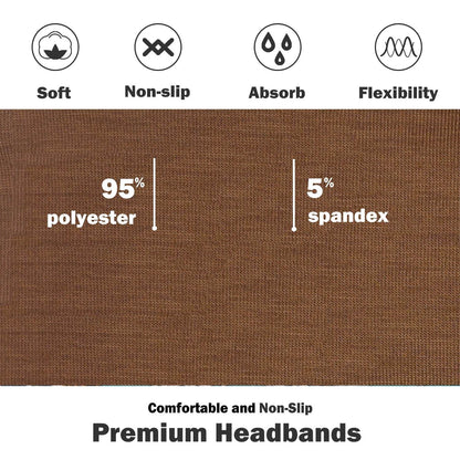 IVARYSS Headbands for Women, Non-Slip, Premium Stretchy Head Bands Hair Accessories,Wear for Yoga, Fashion, Working Out, Travel or Running, 6 Pack, Neutral - zenfulharmony.com