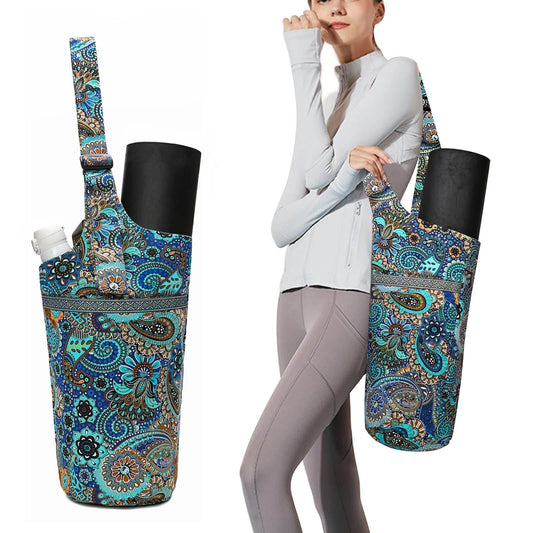IwIeIaIrI Yoga Mat Bag with Large Size Pocket and Zipper Pocket，Yoga Bag Adjustable Shoulder Strap- Holds More Yoga Accessories - zenfulharmony.com