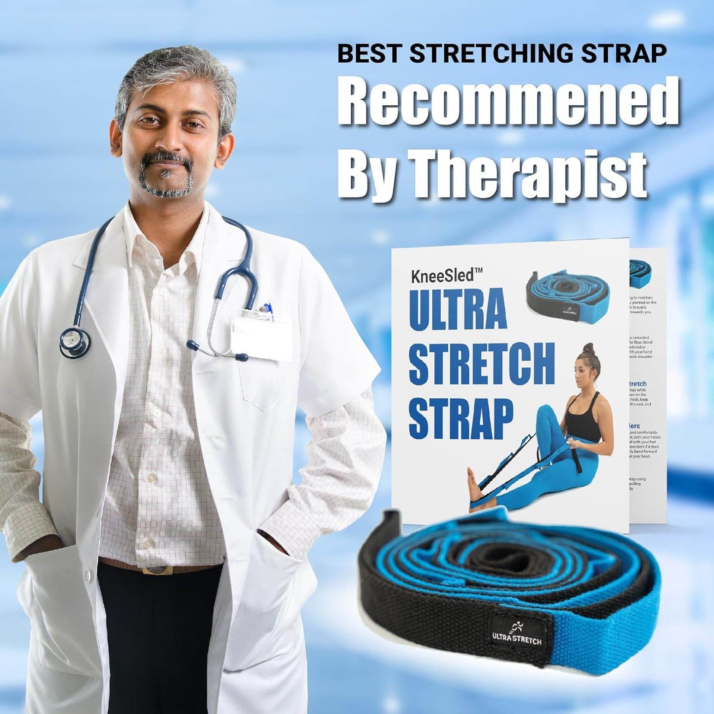 KneeSled™ Ultra Stretch Strap Best Choice for Physical Therapy U.S.A. - zenfulharmony.com