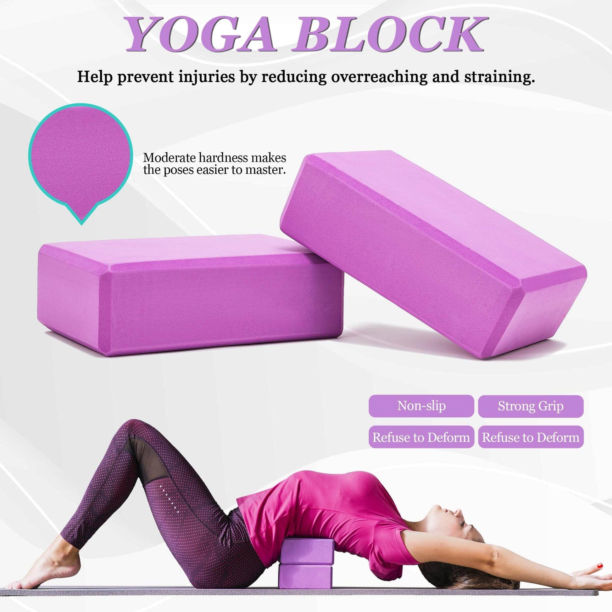 THYWD Yoga Wheel 12 in 1 Set with Back Cracker Roller for Pain Relief & Deep Tissue Massage Yoga Blocks 2 Pack with Yoga Ring, Yoga Accessory for Stretching Equipment, Yoga Starter Kit for Beginner - zenfulharmony.com
