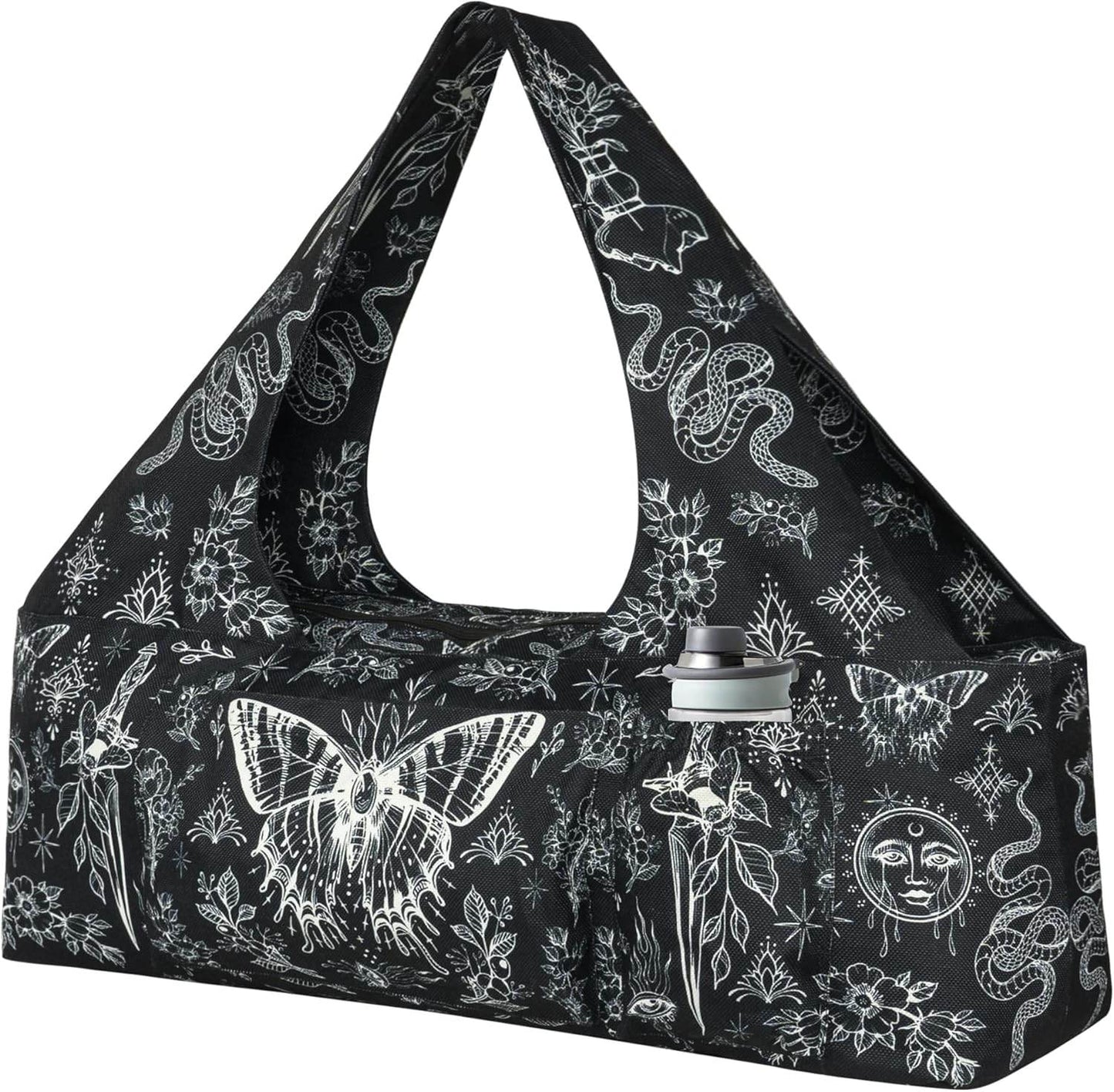 Yoga Mat Bag - Large Yoga Bag with Yoga Mat Strap, Zipper and Pockets - Yoga Bags and Carriers Fits All Your Stuff - Personalized Yoga Mat Bags for Women Fits Most Size Mats - zenfulharmony.com