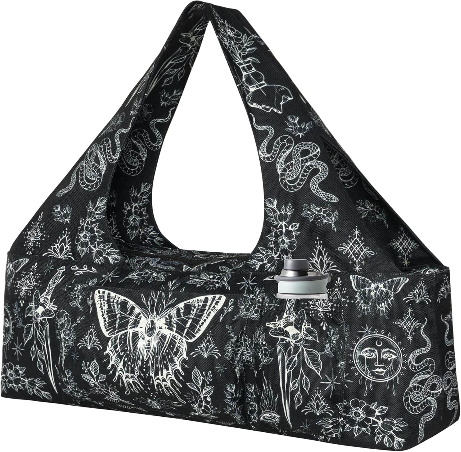 Yoga Mat Bag - Large Yoga Bag with Yoga Mat Strap, Zipper and Pockets - Yoga Bags and Carriers Fits All Your Stuff - Personalized Yoga Mat Bags for Women Fits Most Size Mats - zenfulharmony.com