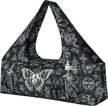 Yoga Mat Bag - Large Yoga Bag with Yoga Mat Strap, Zipper and Pockets - Yoga Bags and Carriers Fits All Your Stuff - Personalized Yoga Mat Bags for Women Fits Most Size Mats - zenfulharmony.com