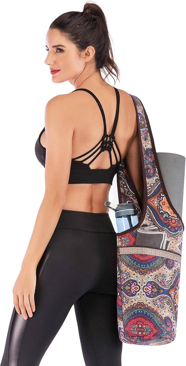 Ewedoos Yoga Mat Bag Yoga Bags with Large Size Pocket and Zipper Pocket, Fit Most Size Mats - zenfulharmony.com