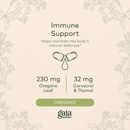 Gaia Herbs Oil of Oregano - with Oregano Oil, Carvacrol, and Thymol - 60 Vegan Liquid Phyto-Capsules (30-Day Supply) - zenfulharmony.com