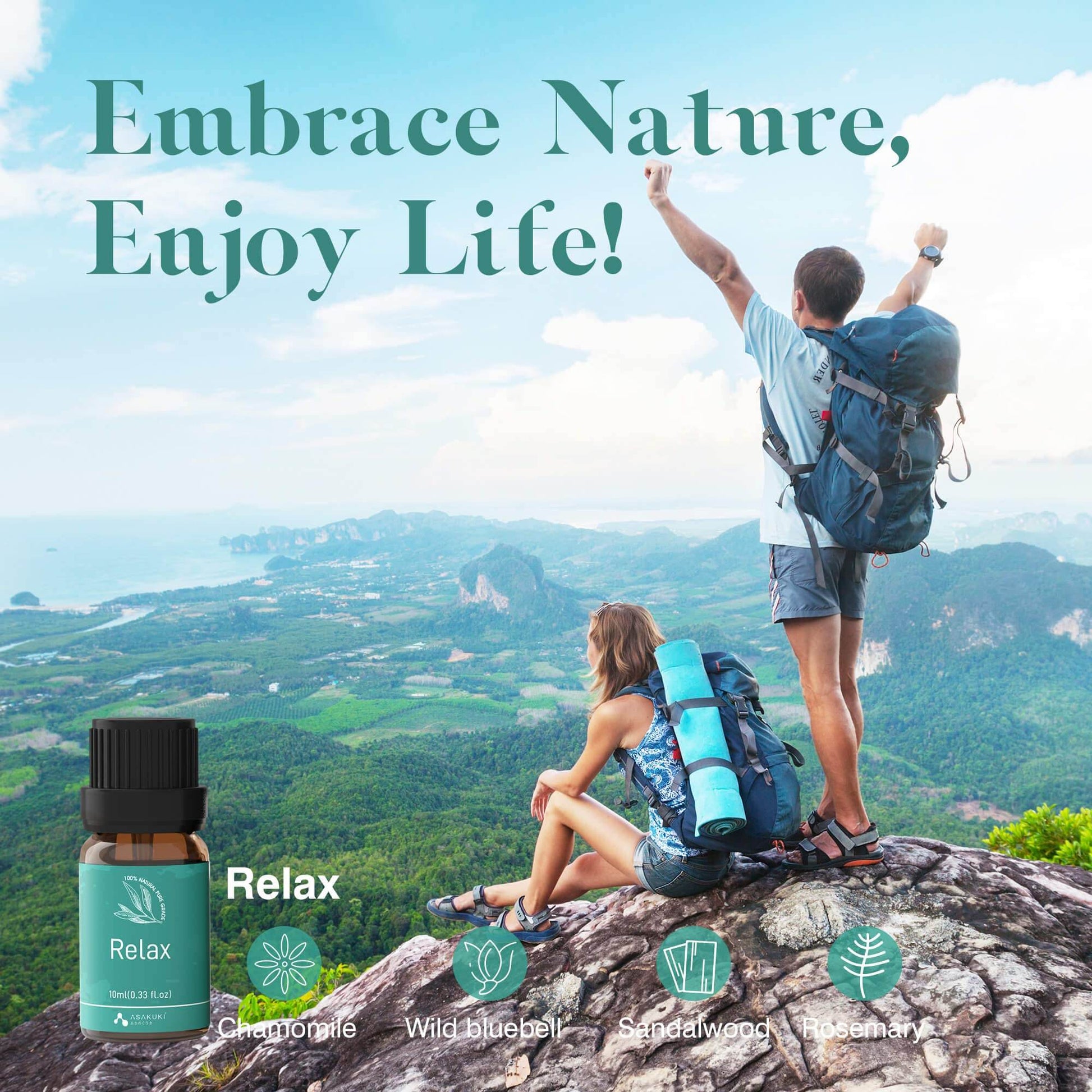 ASAKUKI Essential Oil Blends, Essential Oils Set for Diffusers for Home, Well-Being Kit- Calming, Dreams, Breathe, Relaxing, Mood, Fresh Air Aromatherapy Oils for Humidifiers, Massage, 6x10ml - zenfulharmony.com