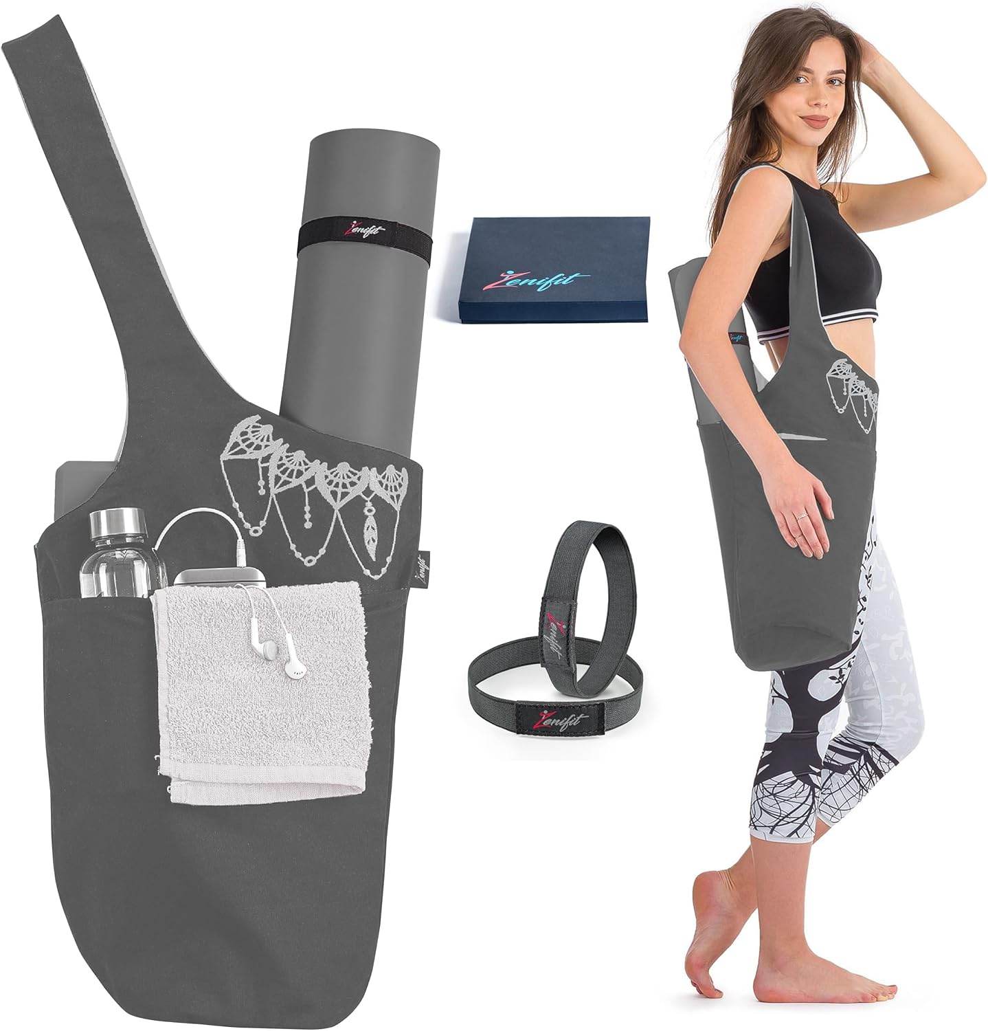 Yoga Mat Bag – Versatile Yoga Bag with Mat Straps & Storage Pockets, Holds Yoga & Pilates Mats, Lightweight & Durable - zenfulharmony.com