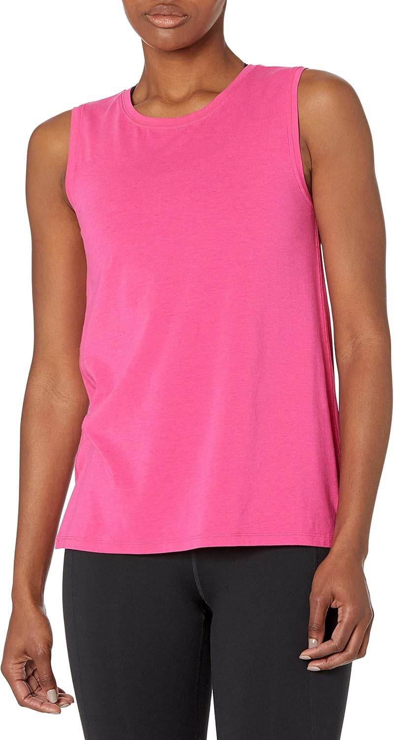 Amazon Essentials Women's Soft Cotton Relaxed-Fit Yoga Tank (Available in Plus Size) (Previously Core 10) - zenfulharmony.com