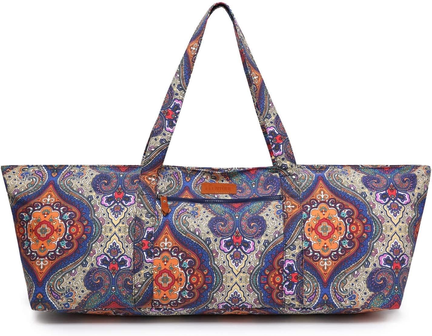 Large Yoga Mat Bag for Women Men, Travel Yoga Gym Bag for Pilates Office Beach Workout, Yoga Mat Tote Carrier with Mat Strap for 1/4" 1/2" Thick Exercise Yoga Mat - zenfulharmony.com