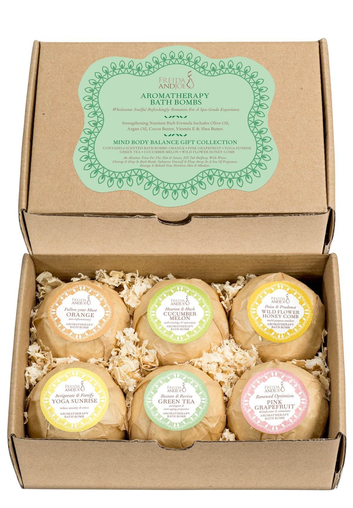 Mind Body Balance Aromatherapy Bath Bomb Gift Set: Relax, Rejuvenate and Revitalize Your Body, Mind and Soul with 6 Refreshing and Aromatic Scents - zenfulharmony.com