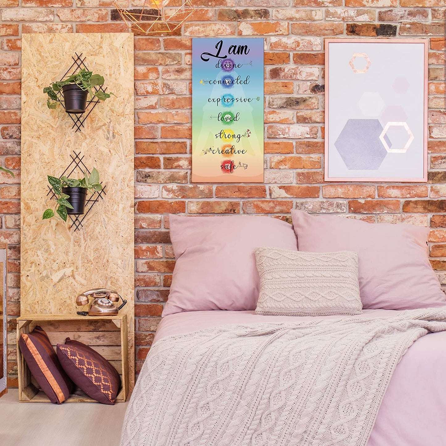 Chakra Quotes Sign Wall Decor Yoga Zen Wall Art Wooden Spiritual Decor Motivational Meditation Wall Art Zen Buddhism Spa Room Decor for Yoga Living Room Bedroom Bathroom Wall Decorations (Safe Style) - zenfulharmony.com
