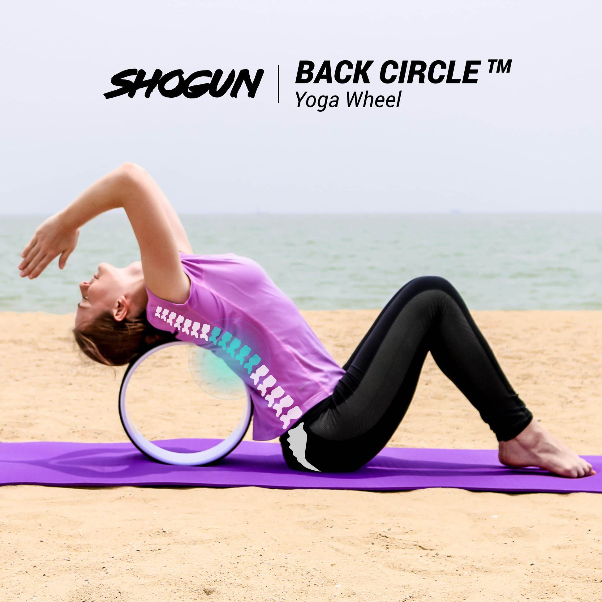 Shogun Yoga Wheel Roller for Back Pain Relief - Back Roller Wheel Stretching Device for Back Pain Relief - Back Cracking Wheel Perfect for Spine Stretching, Improved Flexibility & Mobility - zenfulharmony.com