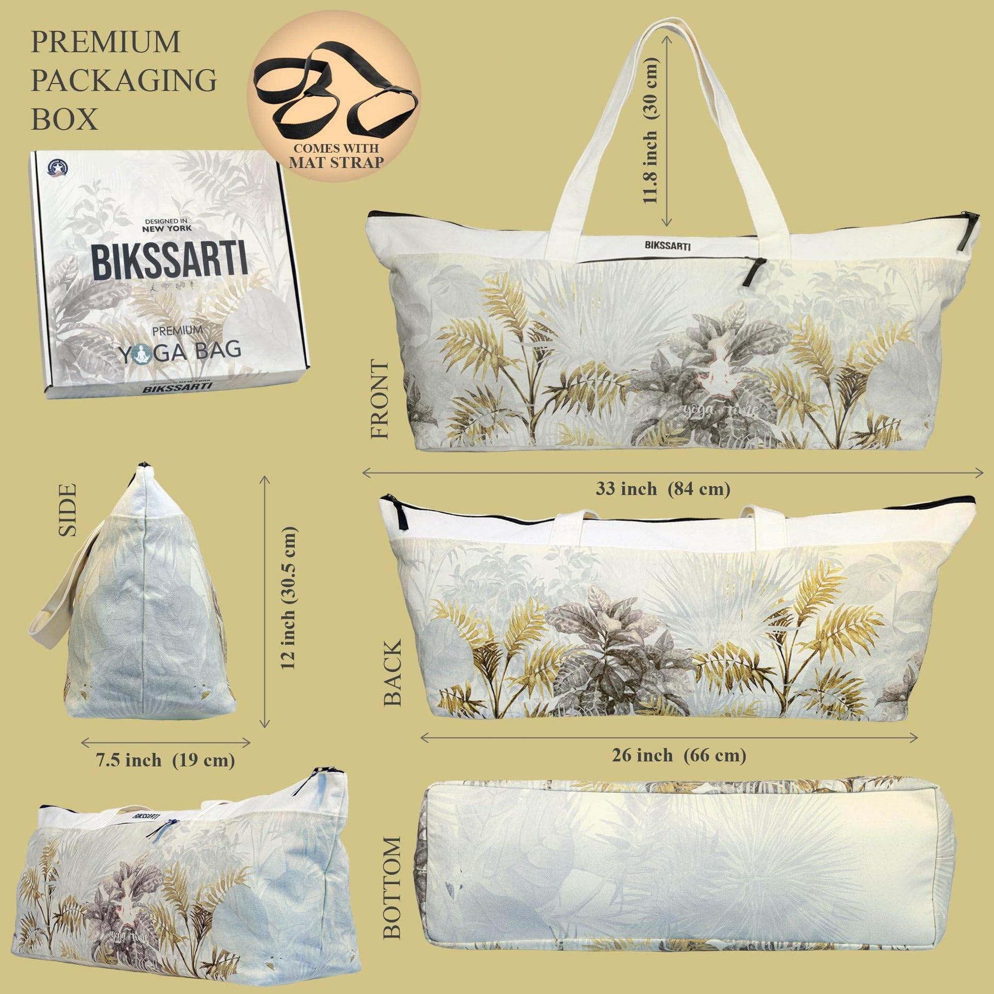 BIKSSARTI Yoga Mat Bag (JUNGLE) - zenfulharmony.com