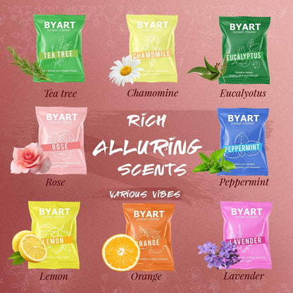Shower Steamers Aromatherapy - Christmas Gifts for Women, 8 Pack Pure Essential Oil Shower Bombs for Home Spa, Stress Relief, Body&Soul Relaxing Bath Bombs, Stocking Stuffer for Girls, Pink - zenfulharmony.com