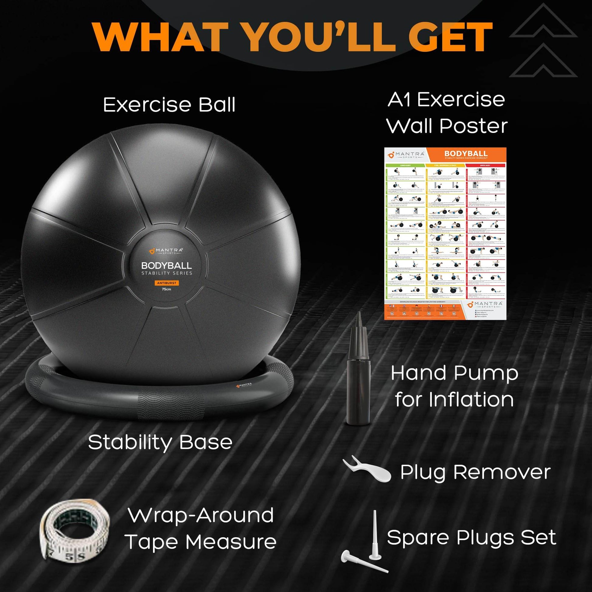 Yoga Ball Chair Exercise Ball Chair for Office with Base, Yoga Ball for Pregnancy Ball Stability Ball & Birth Ball for Labor, Swiss Ball Gym Ball for Exercising, Workout Ball Fitness Ball for Desk - zenfulharmony.com