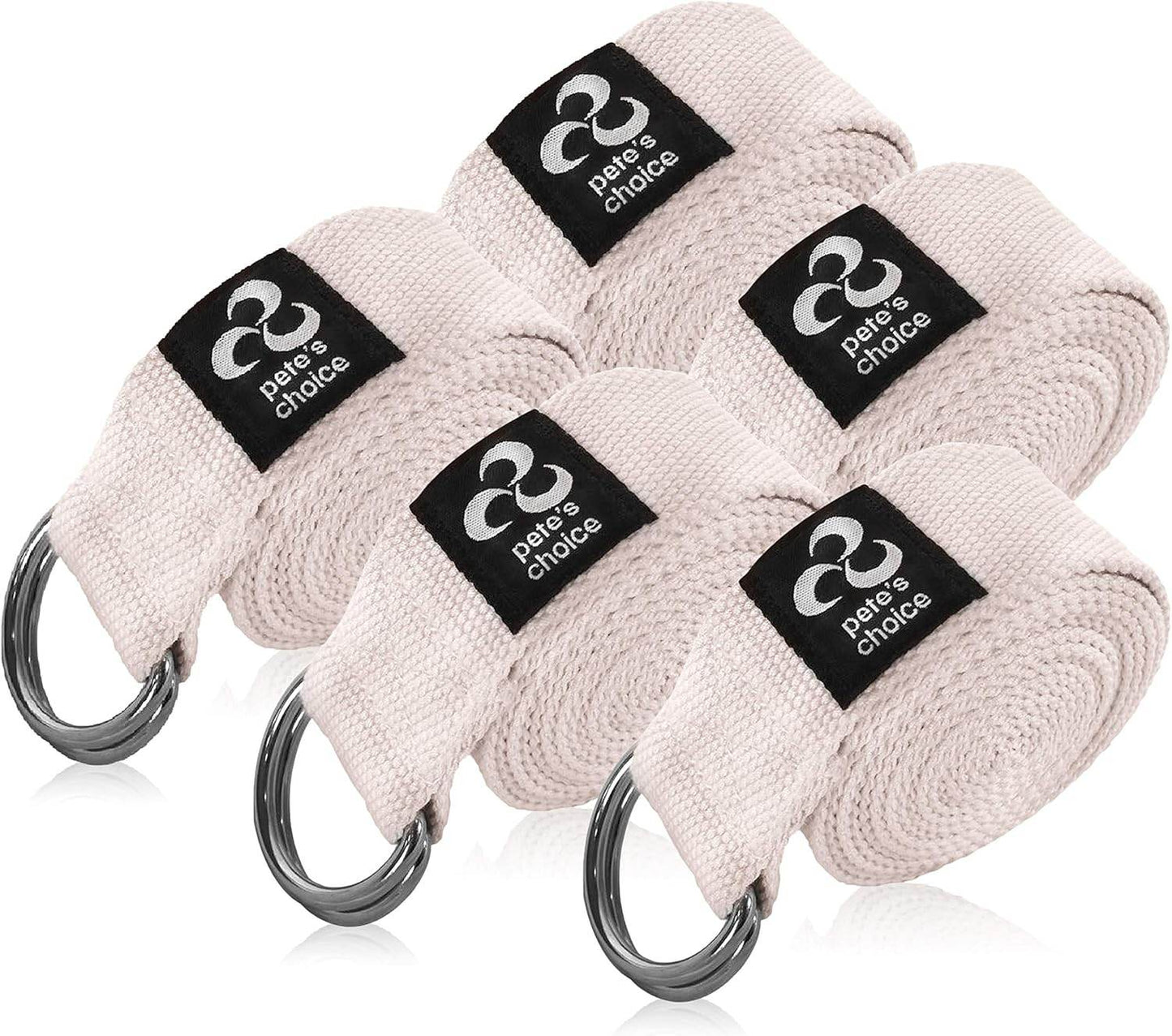 2-PACK or 5-PACK Yoga Exercise Adjustable Straps 8Ft | BONUS eBook | with Durable D-Ring For Pilates & Gym Workouts | Hold Poses, Stretch, Improve Flexibility & Maintain Balance - zenfulharmony.com
