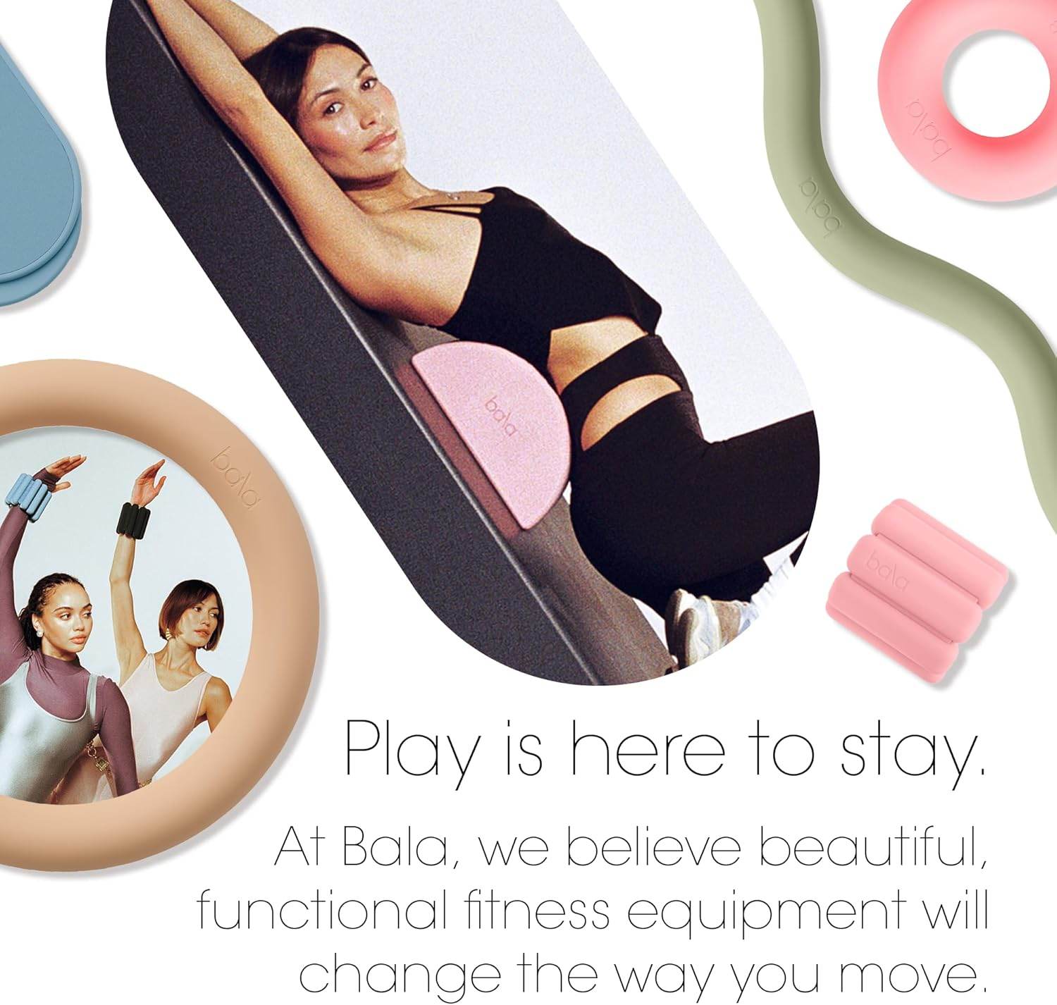 Bala Balance Blocks 2 Pack, Yoga Blocks for Working Out, (Sand) - Semi-Circular Yoga Accessories for Stretching & Exercise - Yoga Equipment for Home Workout - Yoga Block Essentials for Women & Men - zenfulharmony.com