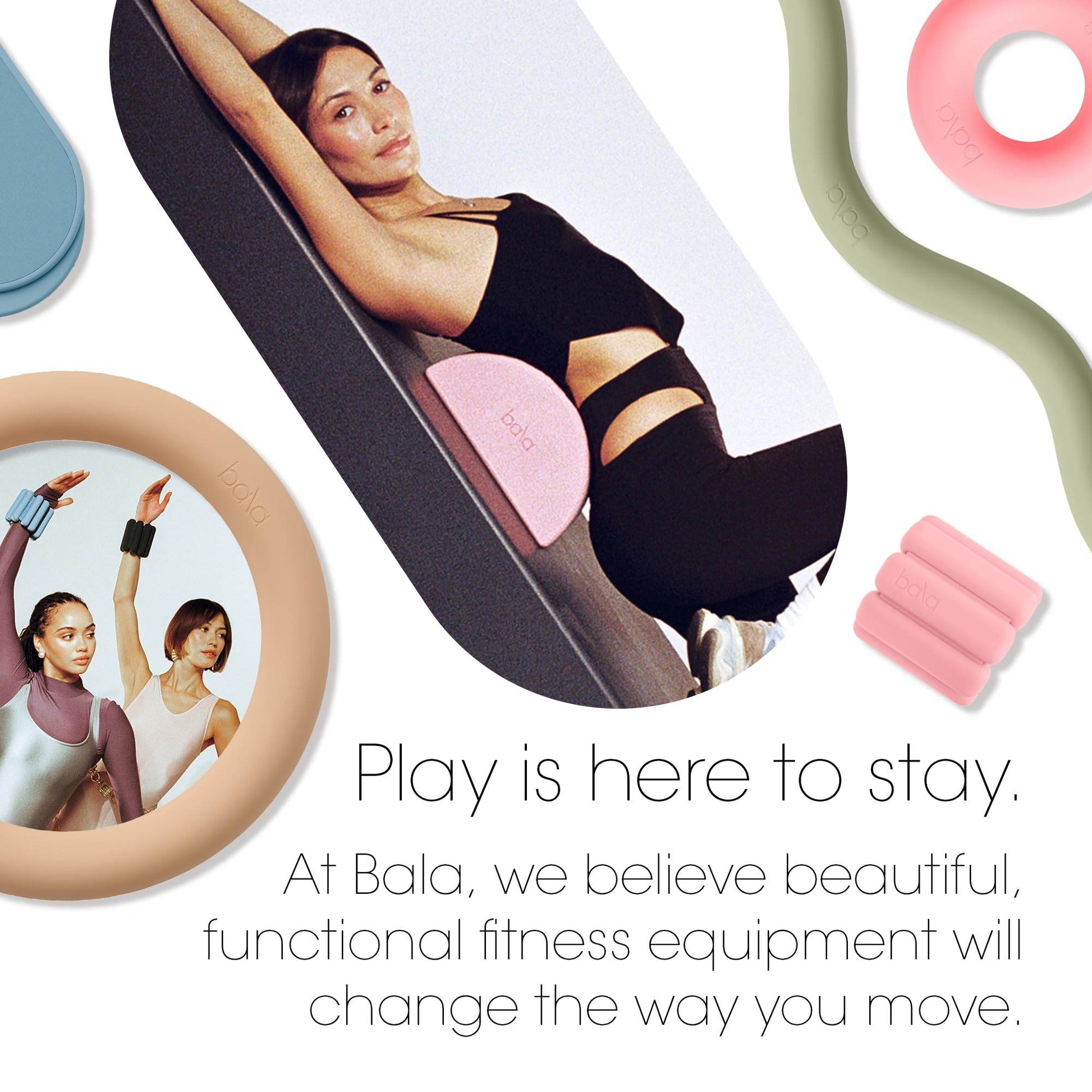 Bala Balance Blocks 2 Pack, Yoga Blocks for Working Out, (Sand) - Semi-Circular Yoga Accessories for Stretching & Exercise - Yoga Equipment for Home Workout - Yoga Block Essentials for Women & Men - zenfulharmony.com