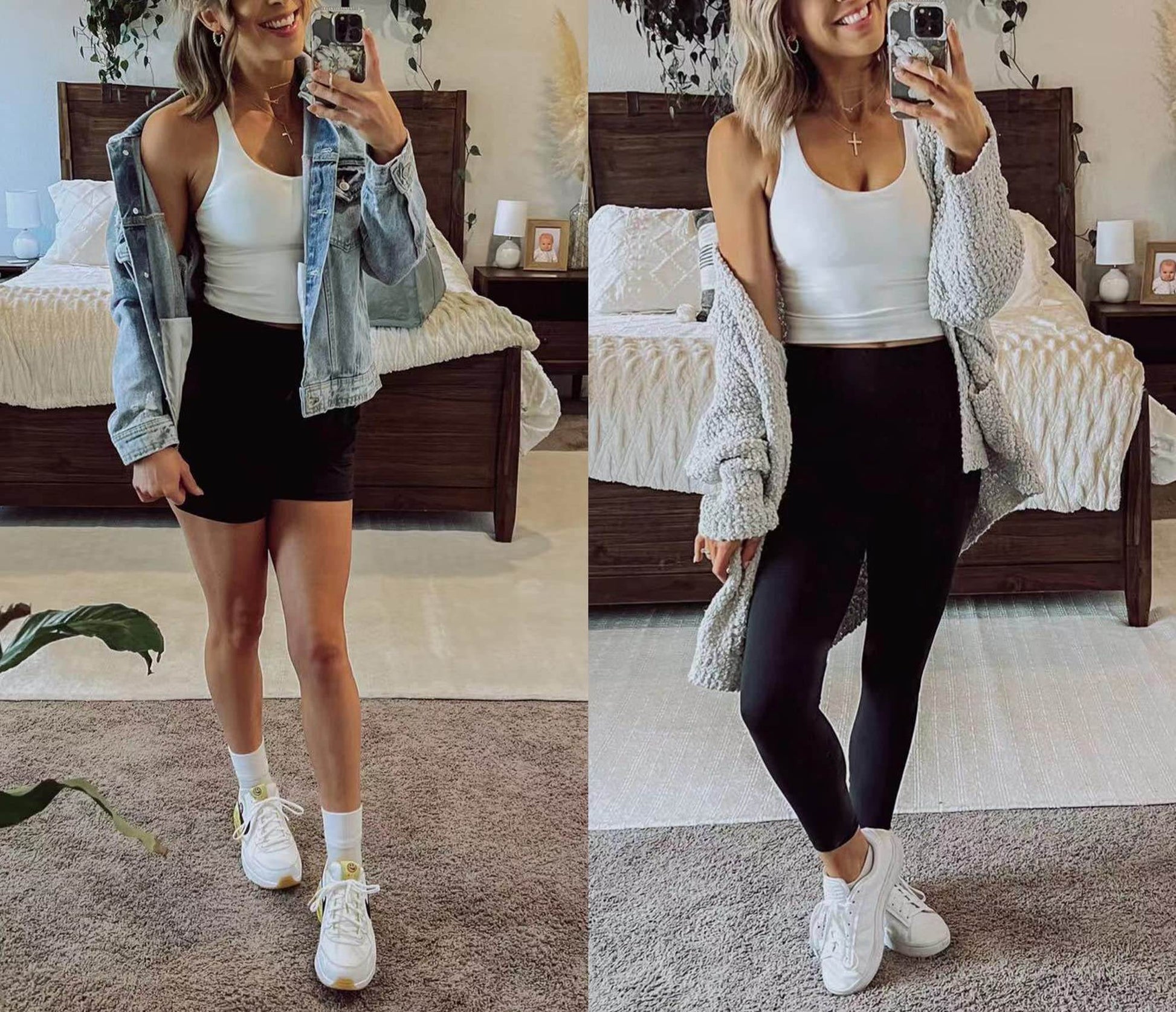 HeyNuts Longline Zeal Sports Bras for Women, Medium Impact Wirefree Yoga Bras Padded Workout Tank Tops Crisscross Back Crop Tops White S - zenfulharmony.com