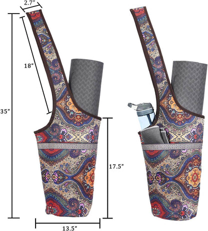 Ewedoos Yoga Mat Bag Yoga Bags with Large Size Pocket and Zipper Pocket, Fit Most Size Mats - zenfulharmony.com