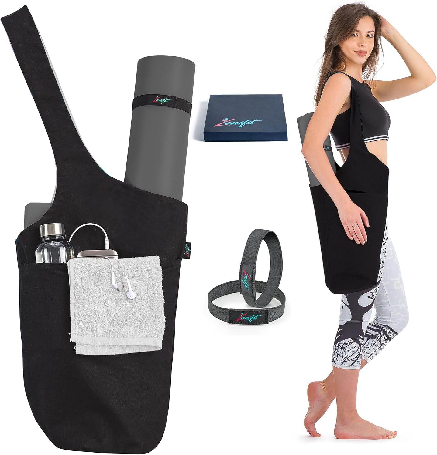 Yoga Mat Bag – Versatile Yoga Bag with Mat Straps & Storage Pockets, Holds Yoga & Pilates Mats, Lightweight & Durable - zenfulharmony.com