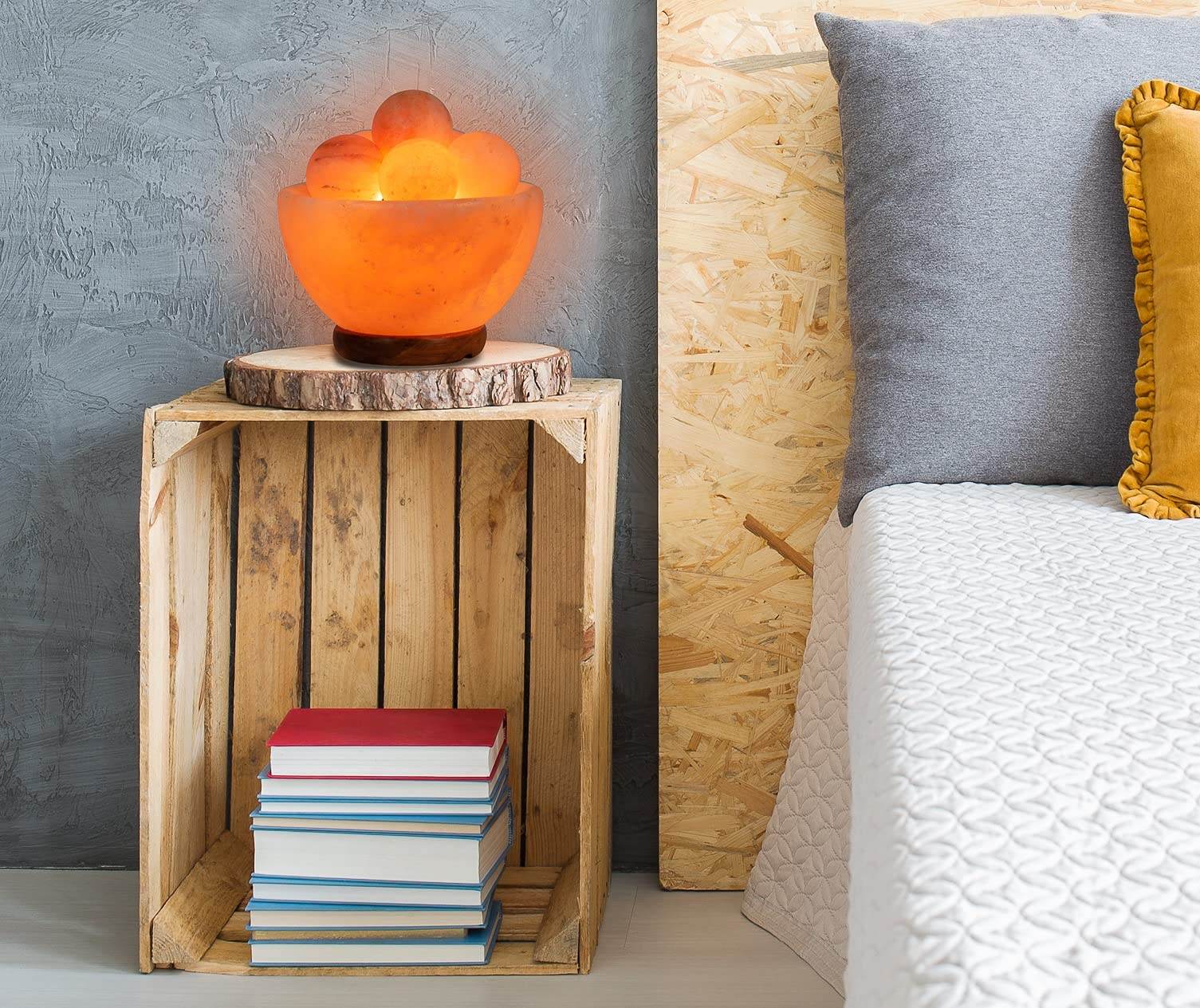 Spantik Himalayan Fire Bowl Salt Lamp with 6 Massage Balls Premium Quality Authentic from Pakistan - zenfulharmony.com