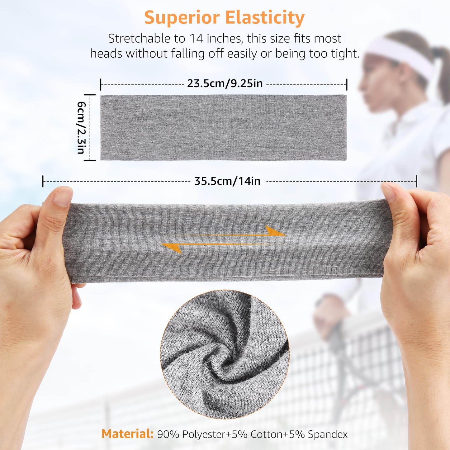 DiyJibb Headbands for Women Non Slip - 7PCS Fashion Sports Hair Bands for Women's Hair, Soft Cotton Cloth Stretchy Headbands for Women for Workout Yoga Running - zenfulharmony.com
