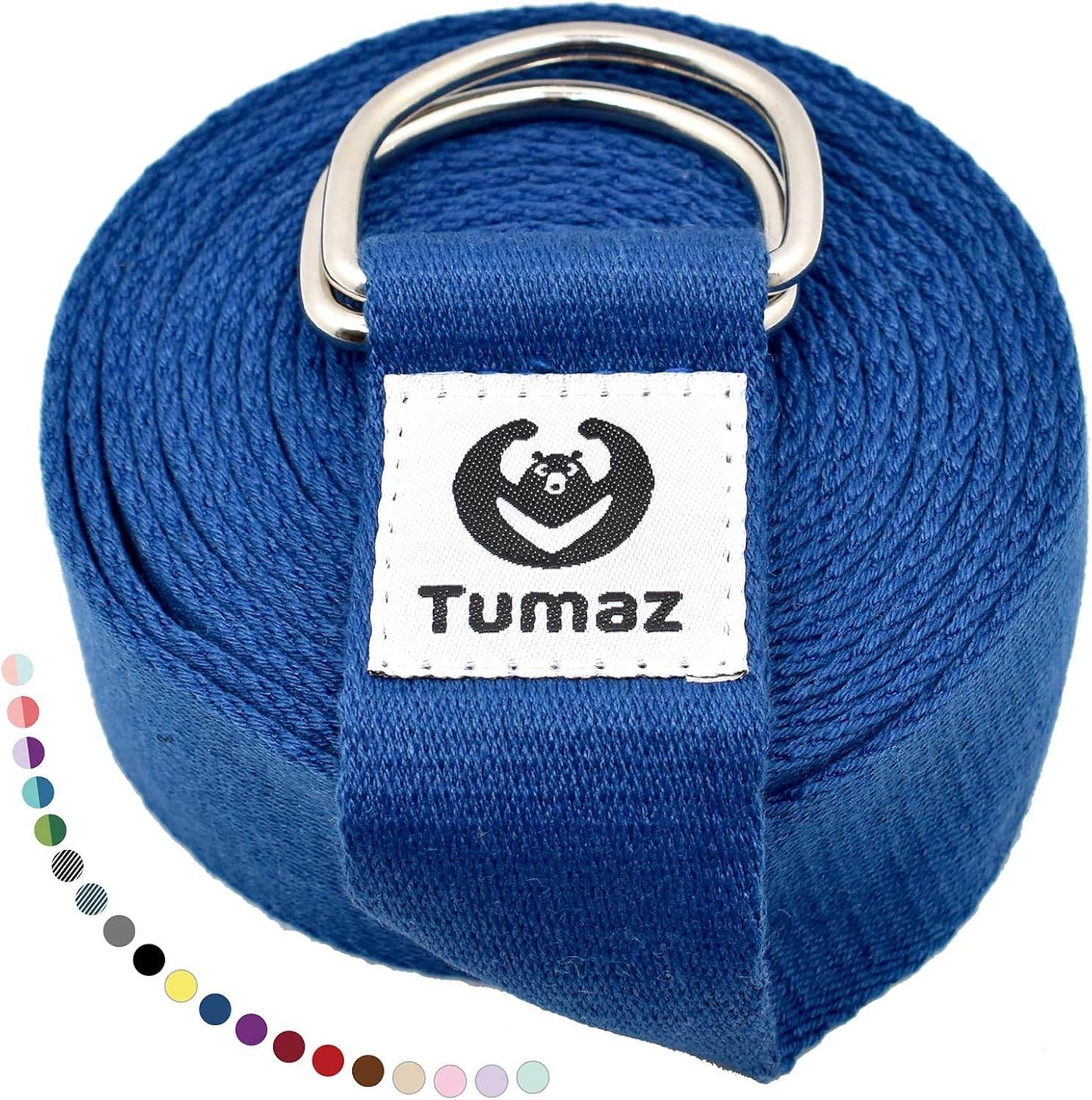Tumaz Yoga Strap/Stretch Bands [15+ Colors, 6/8/10 Feet Options] with Extra Safe Adjustable D-Ring Buckle, Durable and Comfy Delicate Texture - Best for Daily Stretching, Physical Therapy, Fitness - zenfulharmony.com